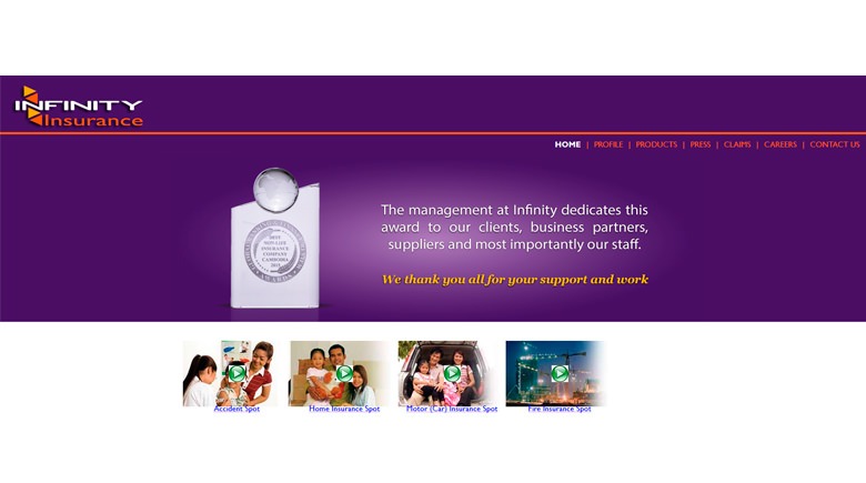 Web Design: Infinity Insurance